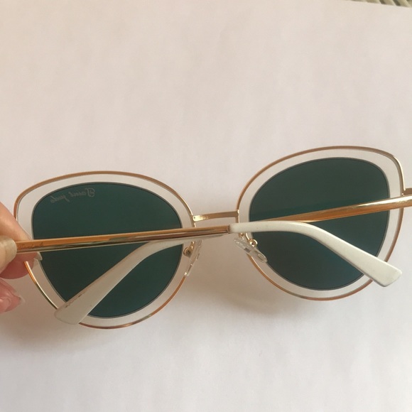 Saint Jude sunnies. Gold & White frames. Pink gold lenses. - Picture 5 of 5